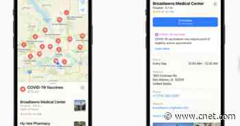 Apple Maps can help you find a Covid-19 vaccine     - CNET