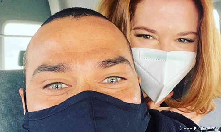 Sarah Drew & Jesse Williams Reunite on 'Grey's Anatomy' Set!