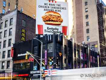 KFC bombs burger rivals with billboards hyping its new crispy chicken sandwich