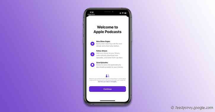 Apple continues to focus on ‘following’ shows with Podcasts app in iOS 14.5