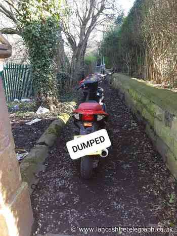 Moped on Land Rover plates reported to police in Burnley