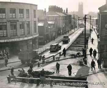 Major repairs were underway on Newport Street in Bolton