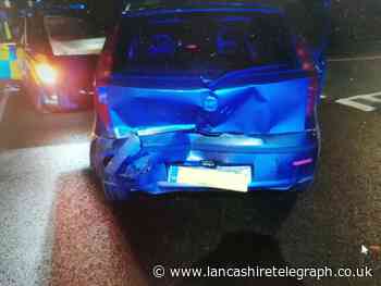 Driver arrested after ramming a police car near Chorley