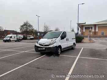 "Anyone lost a van?" Smashed-up vehicle found in retail park