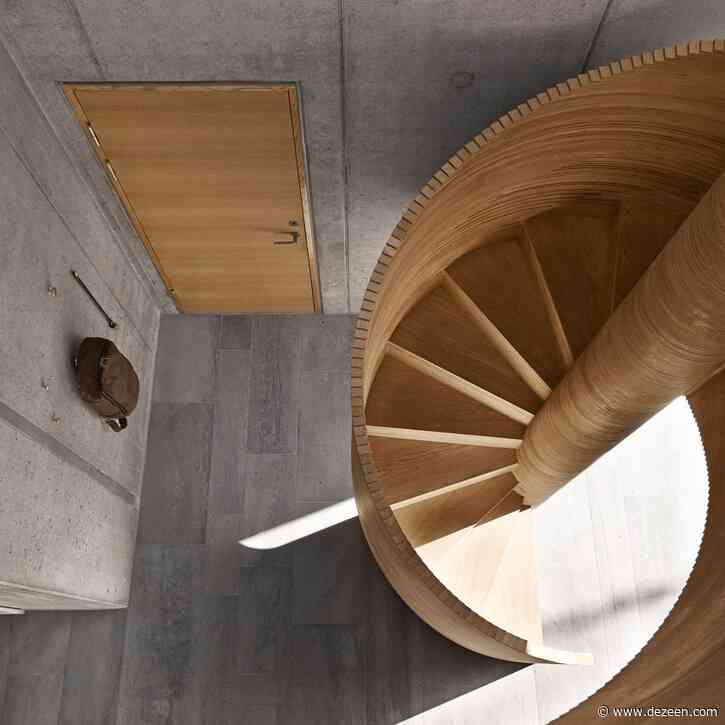 Tommy Rand's self-build house features a CNC-cut spiral staircase