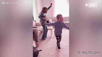 102-year-old grandma joins first grade virtual gym class