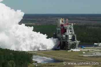 NASA Completes Engine Test Firing of Moon Rocket on 2nd Try