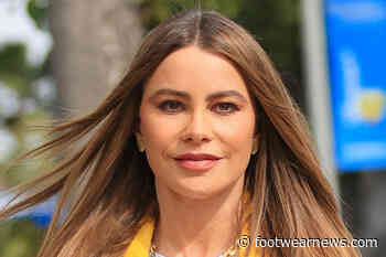 Sofia Vergara Gives Her Ripped Jeans a Wild Twist in a Leopard Print Sweater & the Chunkiest Sneakers - Footwear News