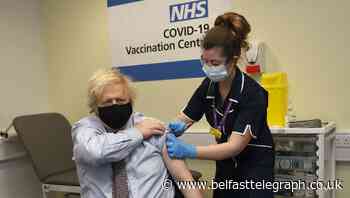 Boris Johnson receives first dose of AstraZeneca vaccine