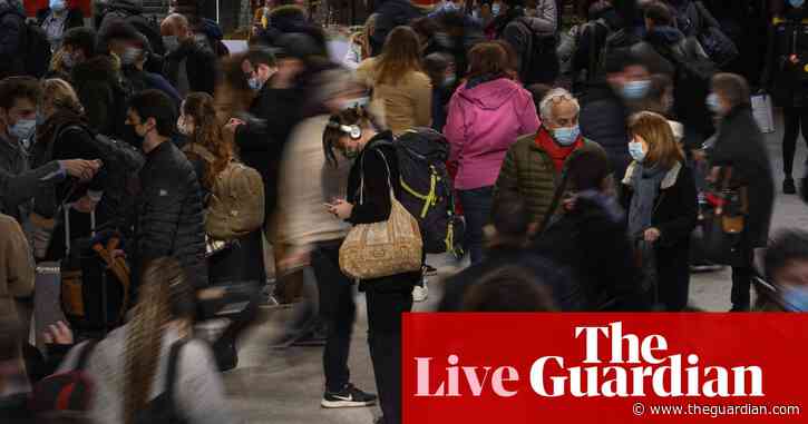 Coronavirus live: Parisians flee capital before midnight lockdown; Ireland resumes AstraZeneca vaccine rollout
