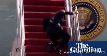 Joe Biden stumbles on steps of Air Force One – video