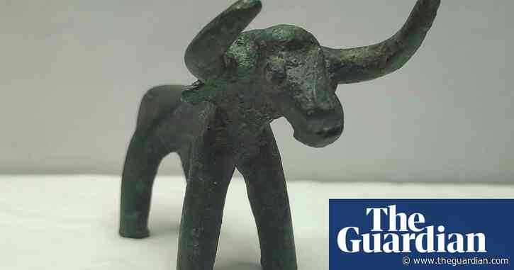 Rain uncovers bull idol at ancient Olympia