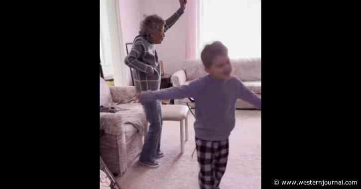 Viral Video Shows 102-Year-Old Joining in on Great Grandson’s Virtual Gym Class