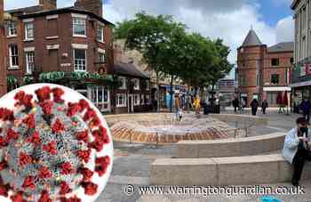 The number of new coronavirus cases per area of Warrington