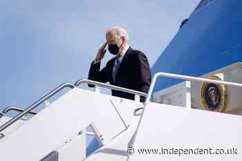 Biden news - live: Don Jr posts mock video showing Trump hitting president with golf balls after plane tumble