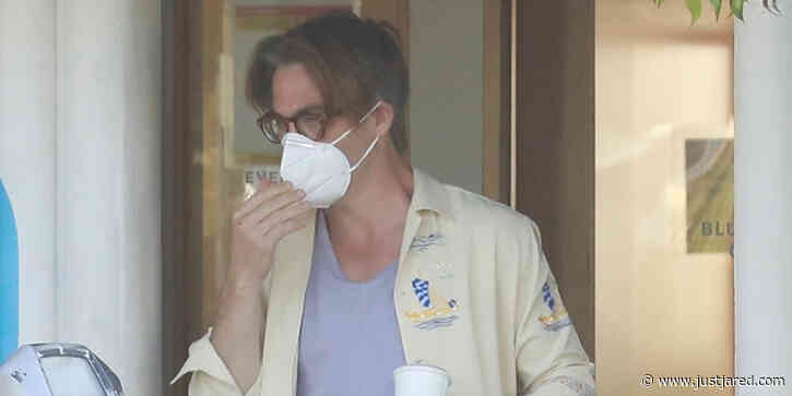 Chris Pine Picks Up His Morning Coffee Before Running Errands
