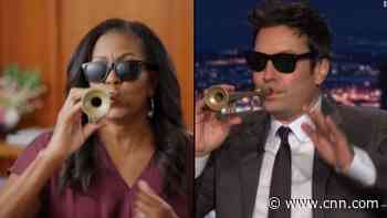 See Michelle Obama and Jimmy Fallon crash Zoom calls