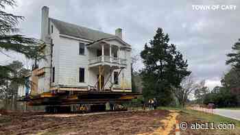 Historic 1803 Nancy Jones House in Cary moved to new location for preservation, rehabilitation