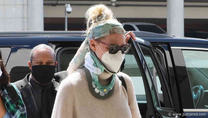 Katherine Heigl Wears a Neck Brace While Flying Out of L.A. After Recent Injury