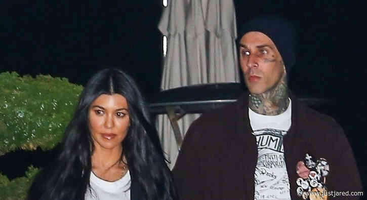 Kourtney Kardashian Wears a NSFW Shirt for Date Night with Travis Barker
