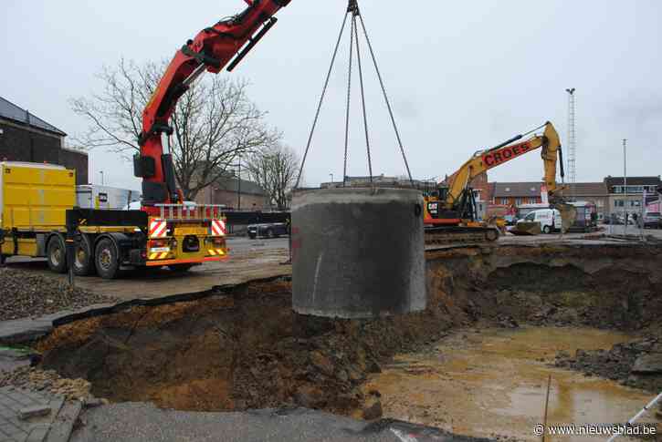 Plaatsing infiltratieputten op parking AD Delhaize is attractief huzarenstukje