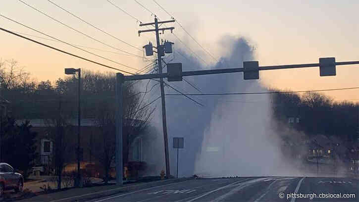 Huge Water Main Break In Peters Township Expected To Cause Traffic Delays Throughout The Day