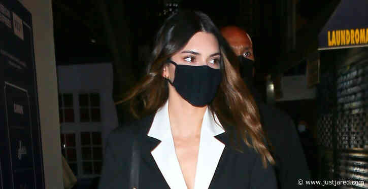 Kendall Jenner Rocks Tuxedo Dress for Night Out in NYC