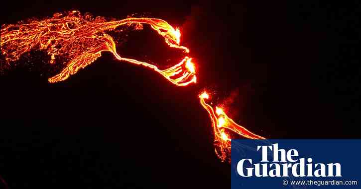Iceland: aerial footage shows volcanic eruption near Reykjavik – video
