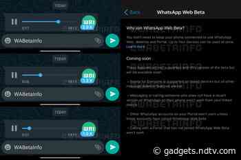WhatsApp Reportedly Working on Voice Messages Playback Speed Feature, Multi-Device Support Spotted on iOS