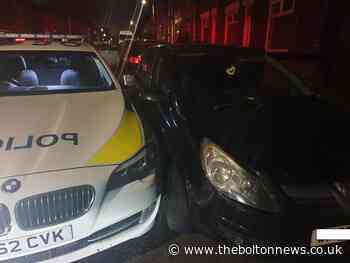 Motorist tries to ram police patrol car in a desperate bid to escape during chase
