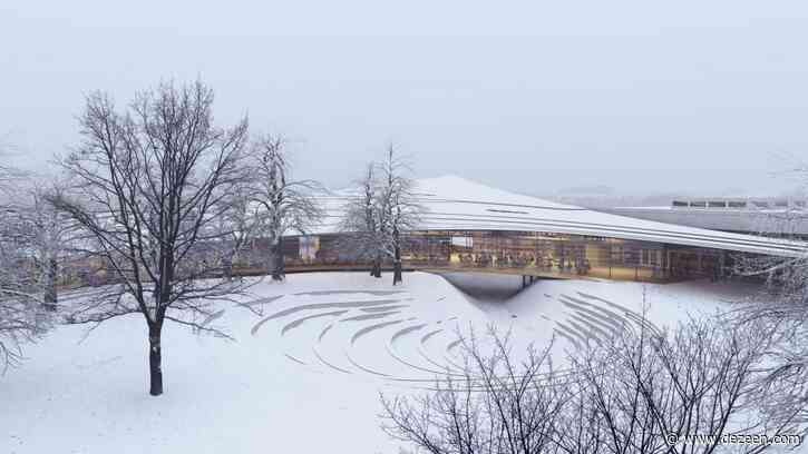 Kengo Kuma designs curved library dedicated to Norwegian playwright Henrik Ibsen