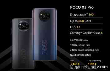 Poco X3 Pro, Poco F3 With Snapdragon 800-Series SoCs Launched: Price, Specifications