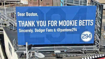 Dodgers fans troll Red Sox with 'Thank you for Mookie Betts' billboard next to Fenway Park