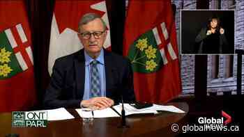 Ontario's top doctor outlines changes as Toronto, Peel, Sudbury, Thunder Bay and Lambton move into modified grey zone | Watch News Videos Online - Globalnews.ca