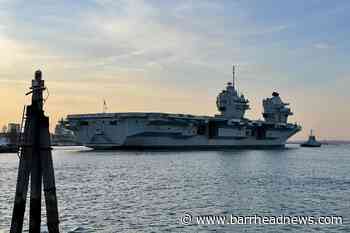 Crowds welcome Royal Navy aircraft carrier HMS Queen Elizabeth back home - Barrhead News