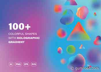 100+ Colorful Holographic Shapes