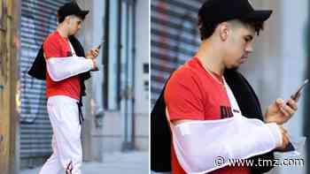 LaMelo Ball Steps Out In NYC Wearing Sling After Undergoing Wrist Surgery