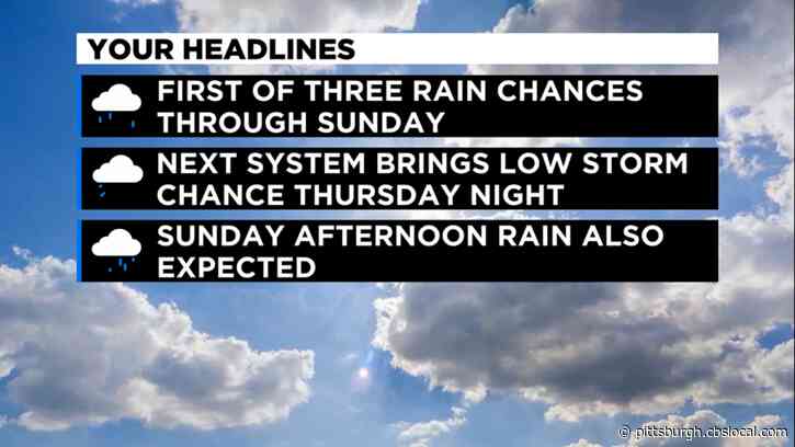 Pittsburgh Weather: Three Days Of Rain Chances Ahead