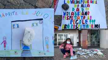 Un disegno e un sasso per tenerlo fermo: i bambini chiedono così che riaprano le scuole - L'Arena