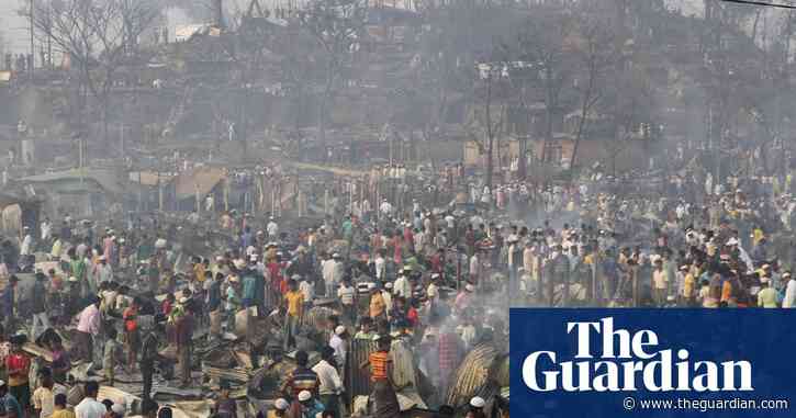 Hundreds of people missing after fire in Rohingya refugee camp in Bangladesh – video
