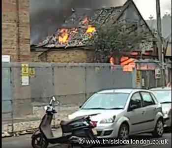 Six fire engines and around 40 firefighters tackling fire in Haringey