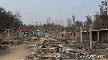 Video shows devastation after deadly fire in refugee camp