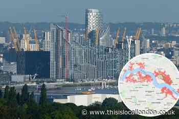 The areas of south east London at risk of future flooding