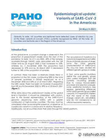 Epidemiological Update: Coronavirus disease (COVID-19) - 24 March 2021 - Brazil - ReliefWeb