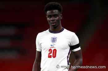 Bukayo Saka to miss England-San Marino clash with hamstring problem - Barrhead News