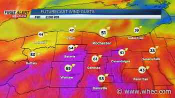 First Alert Weather: Yellow Alert for strong and potentially damaging winds on Friday