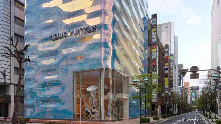 Jun Aoki & Associates wraps Louis Vuitton's Tokyo store in "poetic yet playful" pearlescent facade