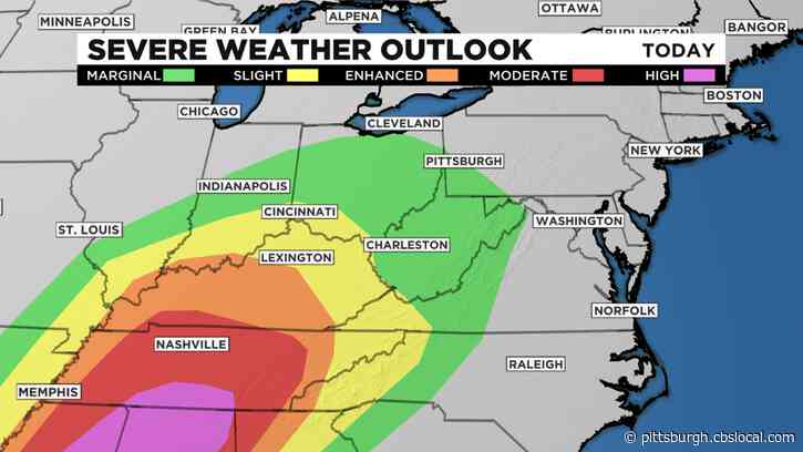 Pittsburgh Weather: High Winds, Chance Of Severe Storms Blowing Through Overnight