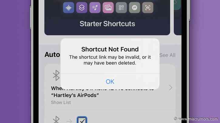 Apple Fixes iCloud Links for Sharing Shortcuts