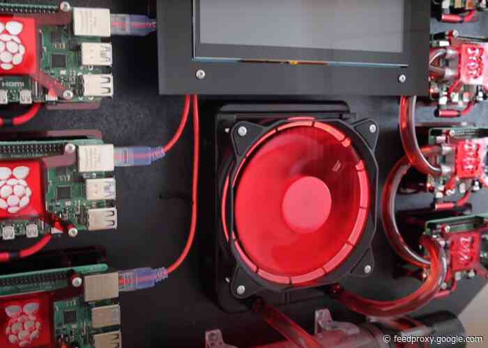 Water-cooled Raspberry Pi cluster performance tested